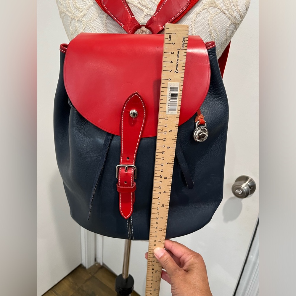 Dooney & Bourke Vintage Red and Blue Leather Mini Backpack Made in USA Rare Find - Picture 6 of 8